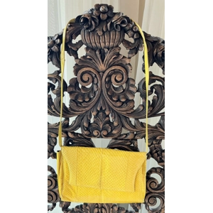 J. Justamante Yellow Snake Skin Purse