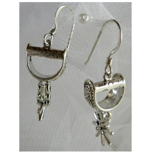 Sterling Silver Spur Hook Earrings