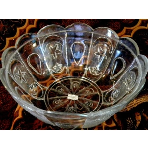 Vintage Press Glass Bowl
