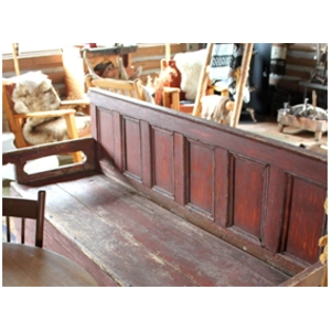 Antique Wooden Monks' Bench