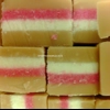 Fudge Ice Vanilla Candy with Strawberry Coconut Ice