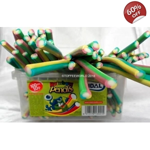 Vidal Rainbow Pencils - Fruit Flavour Candy Sweets