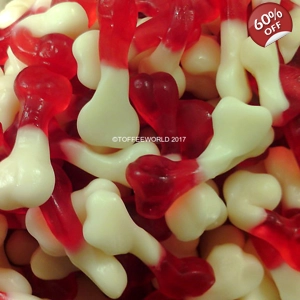 Fini Jelly Bones - Red & White Gummy Sweets