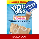 Kelloggs Pop Tarts Dunkin Donuts Frosted Vanilla Latte Pastries