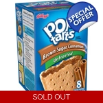 Kelloggs Unfrosted Brown Sugar Cinnamon Pop-Tarts Box of 8 Pop tarts