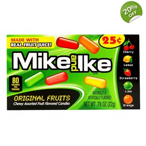 Mike and Ike Original Fruits - Chewy Candies 22g Pack