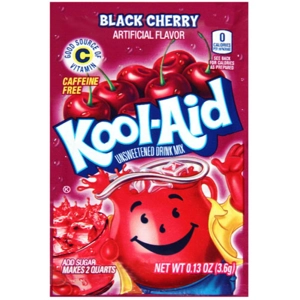 Kool Aid Black Cherry 3.6g - 2 Quarts Drink Mix Sachet Kool-Aid