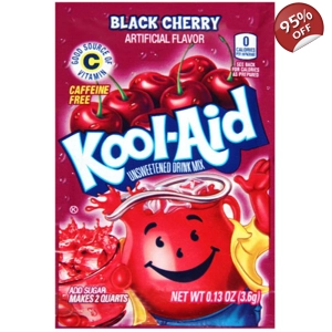 Kool Aid Black Cherry 3.6g - 2 Quarts Drink Mix Sachet Kool-Aid