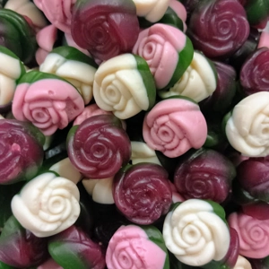 Rose Flowers Gummy Jelly Fruity Candy Garden Flower Sweets