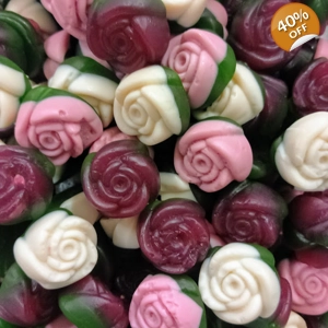 Rose Flowers Gummy Jelly Fruity Candy Garden Flower Sweets