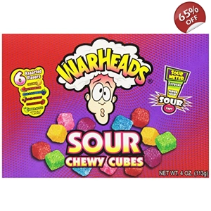 Warheads Sour Chewy Cubes - Theatre Box