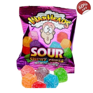 Warheads Sour Chewy Cubes - 22g Pack
