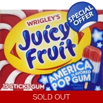 Juicy Fruit America Pop Flavoured Gum 15 Sticks
