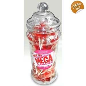 Strawberry Sugar-Free Mega Lollies - Dobsons Sweets