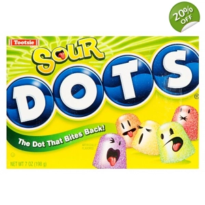 Tootsie Sour Dots 170g Theatre Box - Jelly Sweets