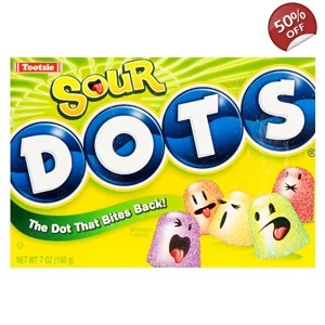 Tootsie Sour Dots 170g Theatre Box - Jelly Sweets