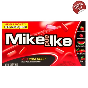 Mike and Ike Red Rageous - Chewy Assorted Fruit Candy 141g Theatre Box
