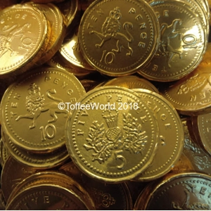 Kingsway Milk Chocolate Gold Foiled Wrapped Money Coins