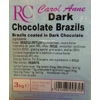 Dark Chocolate Coated Brazils - Carol Anne Plain Choc Brazil Nuts