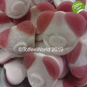 Swizzels Pigs Mugs - Pig Faces Fun Gums Fruity Foam Jelly Sweets