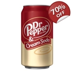 Dr Pepper & Cream Soda - 355ml Can - American Soft Drink