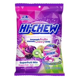 Hi-Chew Superfruit Mix 90g Bag - Fruity Chewy Candy Sweets