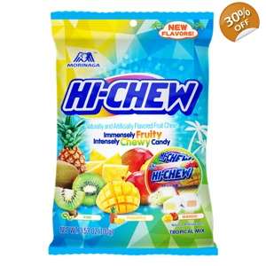 Hi-Chew Tropical Mix Chews 100g Bag - Fruit Flavour Candy