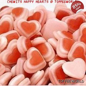 Chewits Happy Hearts Fruit Jellies Love Novelty Jelly Sweets