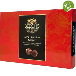 Beech's Dark Chocolate Ginger - 200g Beechs Stem Gingers Gift Box