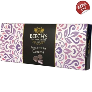 Beech's Dark Chocolate Rose & Violet Fondant Creams - 140g Beechs Box