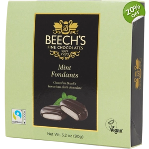 Beech's Mint Fondant Creams in Dark Chocolate - 90g Beechs Gift Box