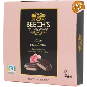Beech's Rose Fondant Creams in Dark Chocolate - 90g Beechs Gift Box