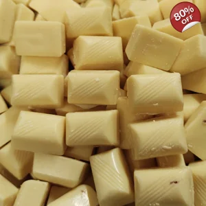 Beechs White Chocolate Vanilla Stripe - Beech's Chocolates Weigh Out