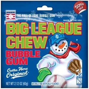 Big League Chew Original Bubble Gum - 60g Christmas Packet