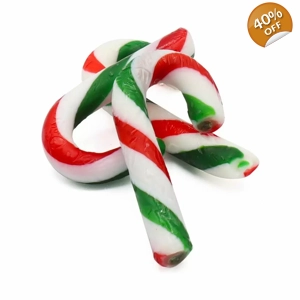 Bonds Mini Peppermint Candy Canes - Green Red White Christmas Sweets