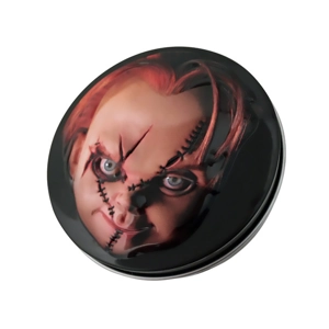 Curse of Chucky Sour Cherry Knives Candy Tin 34g - Boston America Corp