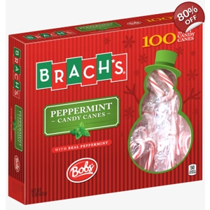 Bobs 100ct Mini Peppermint Candy Canes by Brach's 425g Big Box