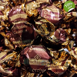Buchanan's Dark Chocolate Caramels - Buchanans Wrapped Caramel Toffees