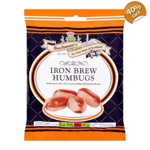Buchanan's Iron Brew Humbugs - 180g Bag - Buchanans Scottish Sweets