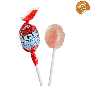 Charms Cherry Ice Blow Pop Lollipop with Bubble Gum Centre 18.4g Lolly