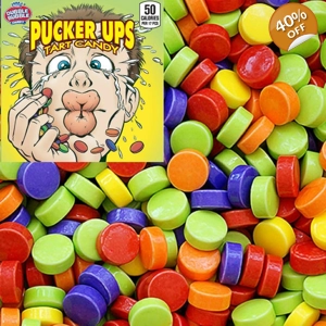 Charms Pucker Ups Tart Sour Candy Pieces - American Fruity Sweets