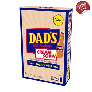 Dad's Old Fashioned Cream Soda Zero Sugar Drink Mix - 6 Singles To Go