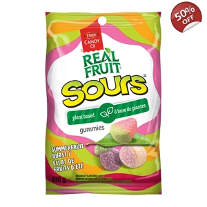 Dare Candy Co - Real Fruit Sours Gummies Summerfruit Burst - 180g Bag