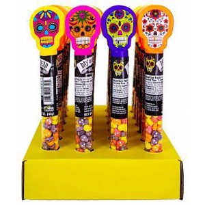 Day Of The Dead Candy Skull Tube 48g - Halloween Sweets