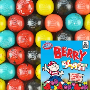 Dubble Bubble Berry Blast Gum Balls - BubbleGum Gumballs
