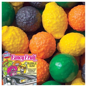 Dubble Bubble Fancy Fruit Bubble Gum Balls - Assorted Fruity Gumballs