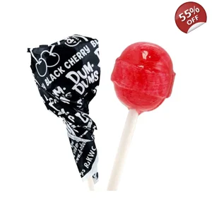Dum-Dums Lollipop - Black Cherry Flavour x 5 Dum Dum Lollies