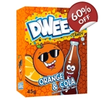 DWEEBS - Orange & Cola Flavour Crunchy Candy Sweets - 45g Box