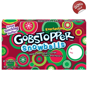 Everlasting Gobstopper Snowballs - 142g Box - Christmas Gobstoppers