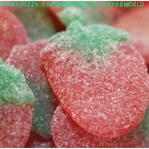 Kingsway Giant Fizzy Strawberries - Strawberry Gummy Sweets